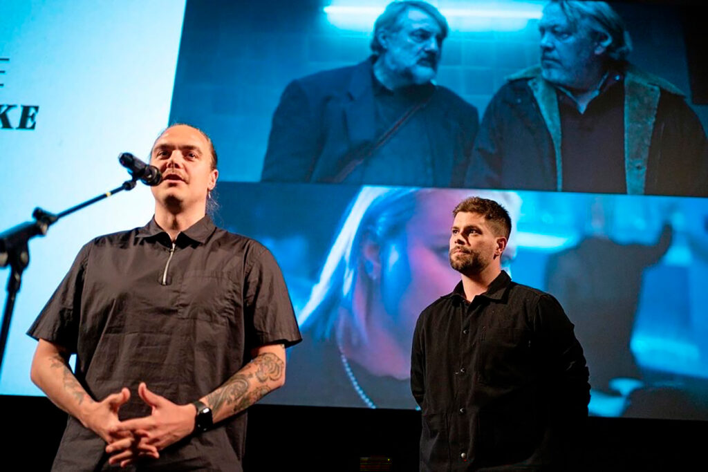 Producer Christian Norlyk (tv) og instruktør Lasse Lyskjær Noer (th).